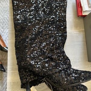 Nwt Sequin Black Women's boots